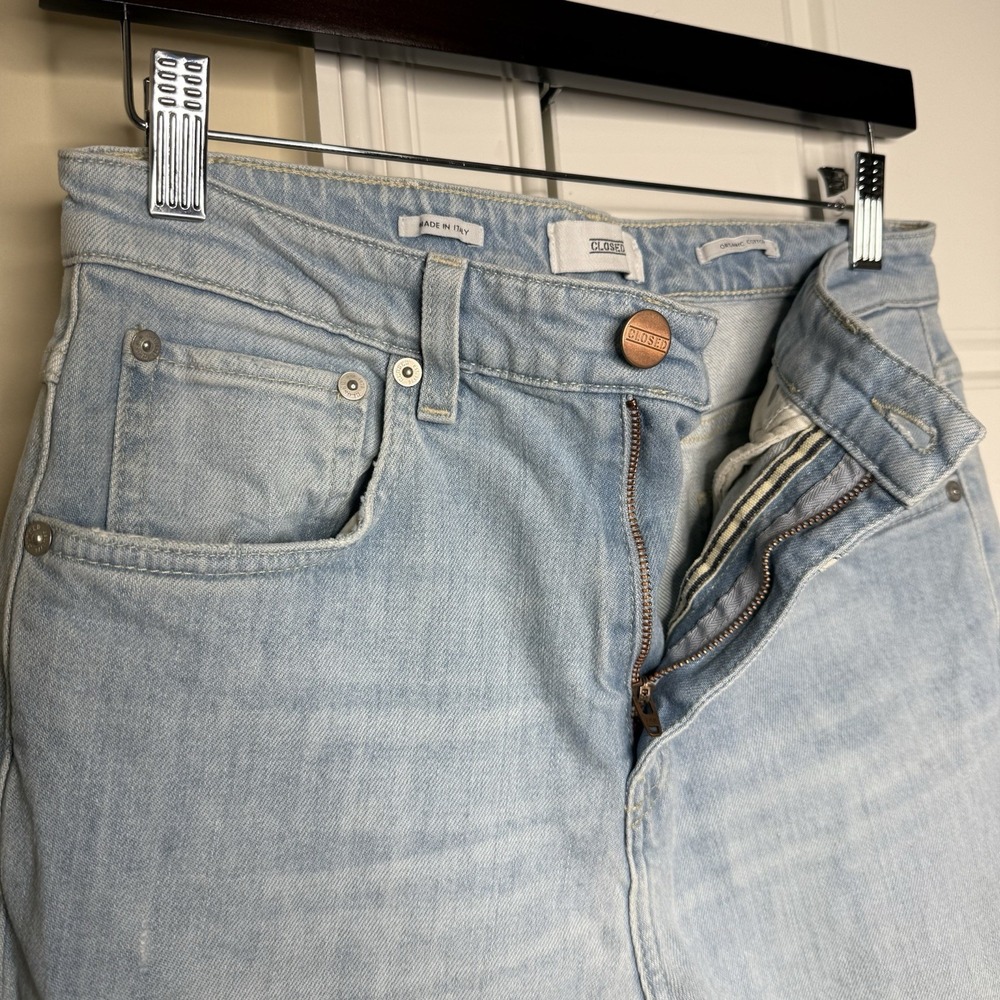 Closed Baylin High Rise Flare Jean Women's 29 (28/28.5) Light Blue Spliced Italy - Picture 4 of 11
